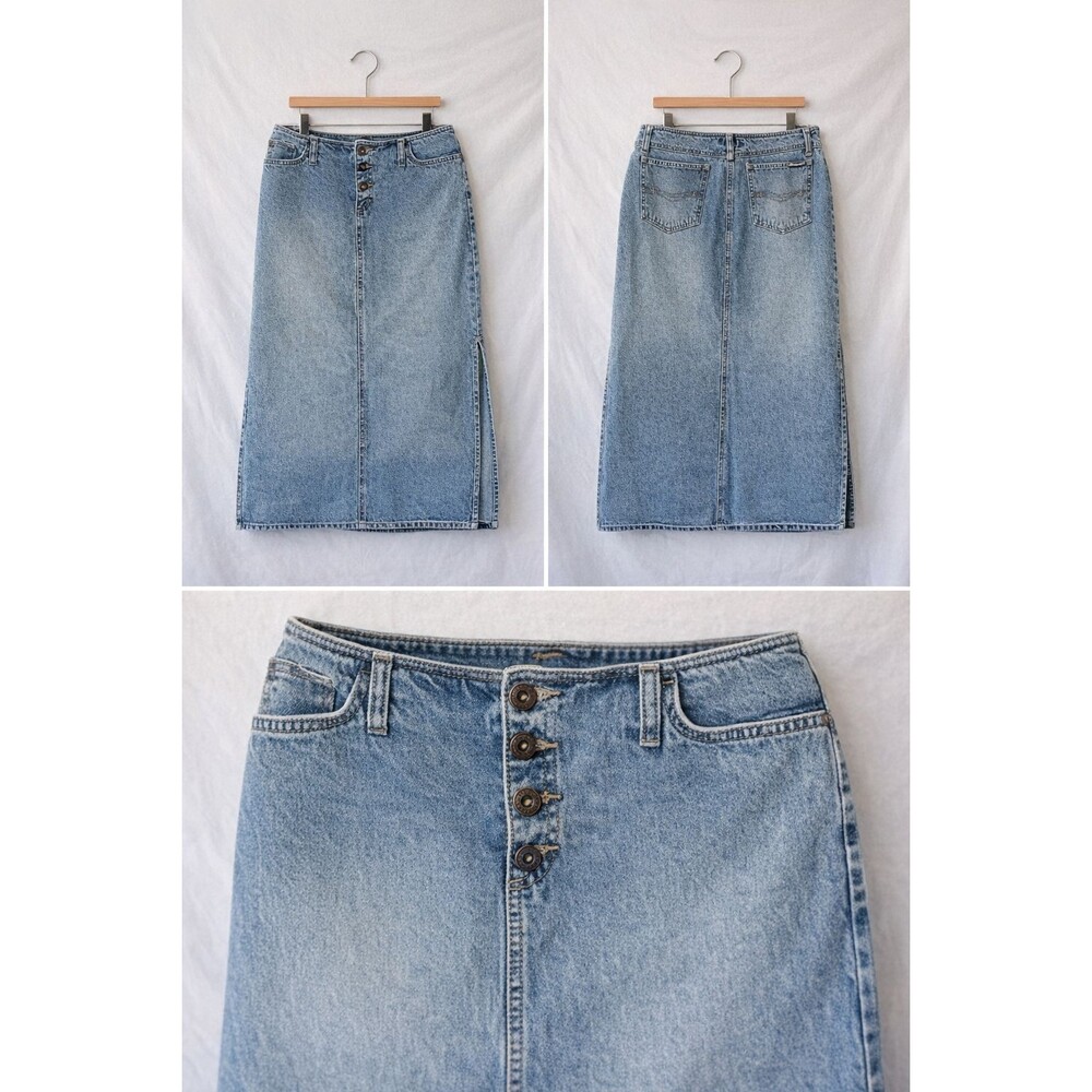 Aeropostale Denim skirt slits, straight, Y2K inspired, 9/10